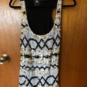 Sequined racer back top